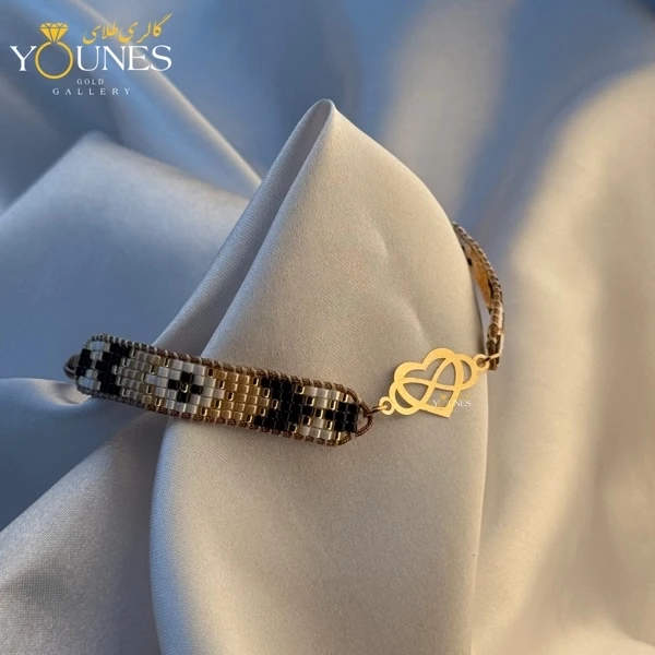 دستبند میوکی قلب و بینهایت طلا